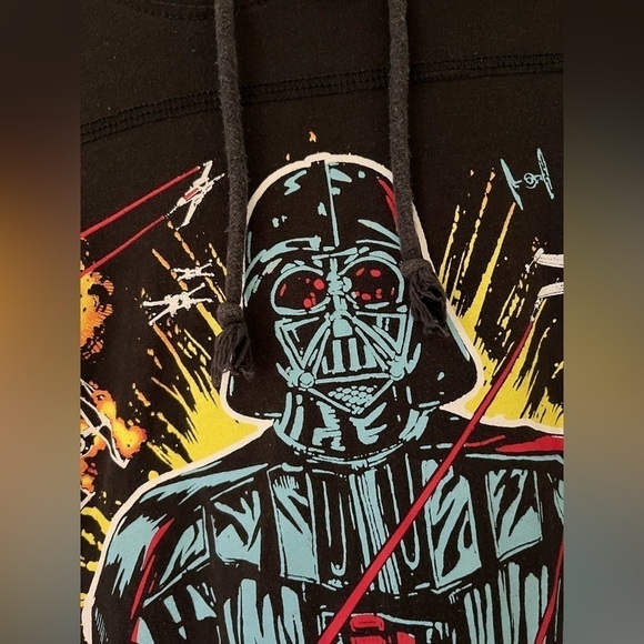 Star Wars Short Sleeve Hoodie T-shirt Darth Vader - Picture 2 of 4